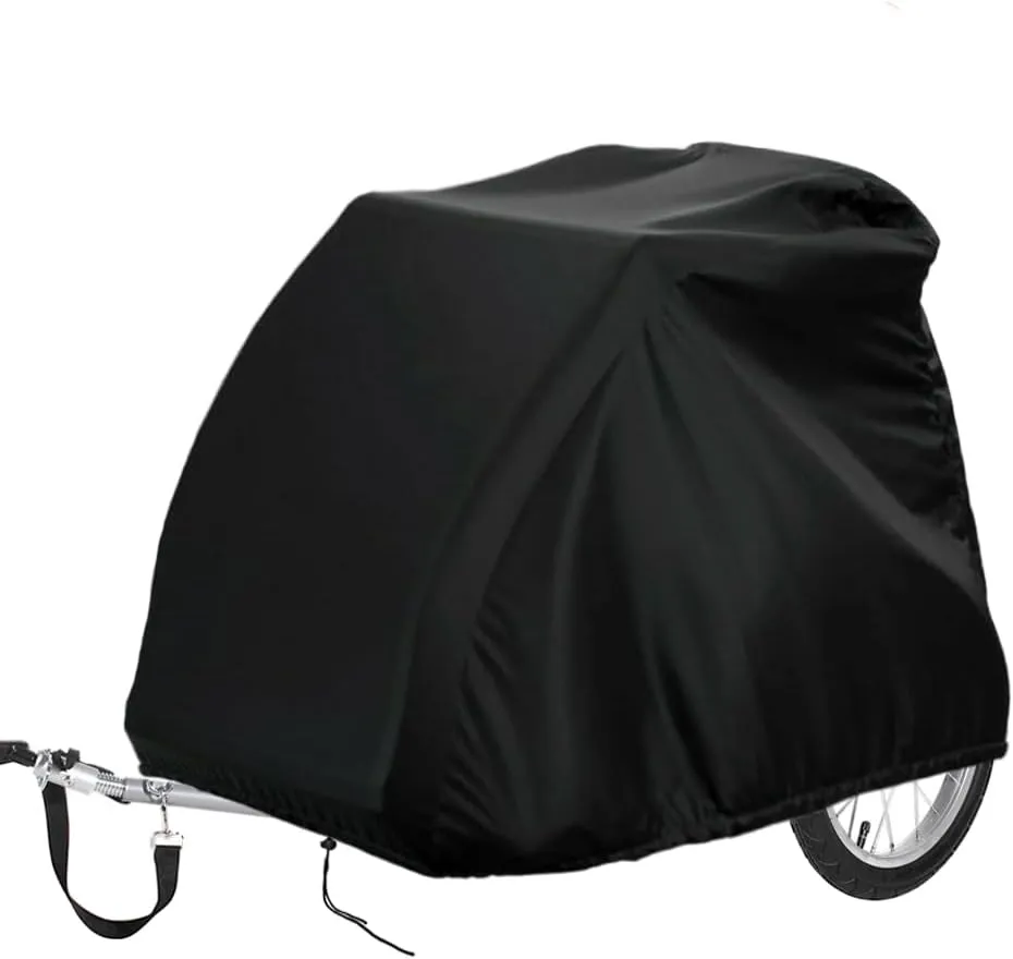 Bicycle Trailer Cover waterproof Bike Trailer Storage Cover with Adjustable Drawstring Pet Bike Trailer Protection Cover