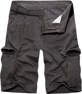 Big and Tall Cargo Shorts for Men 2023 Cotton Multi Pockets Tooling Shorts Classic Fit Buckle Zipper Work Shorts