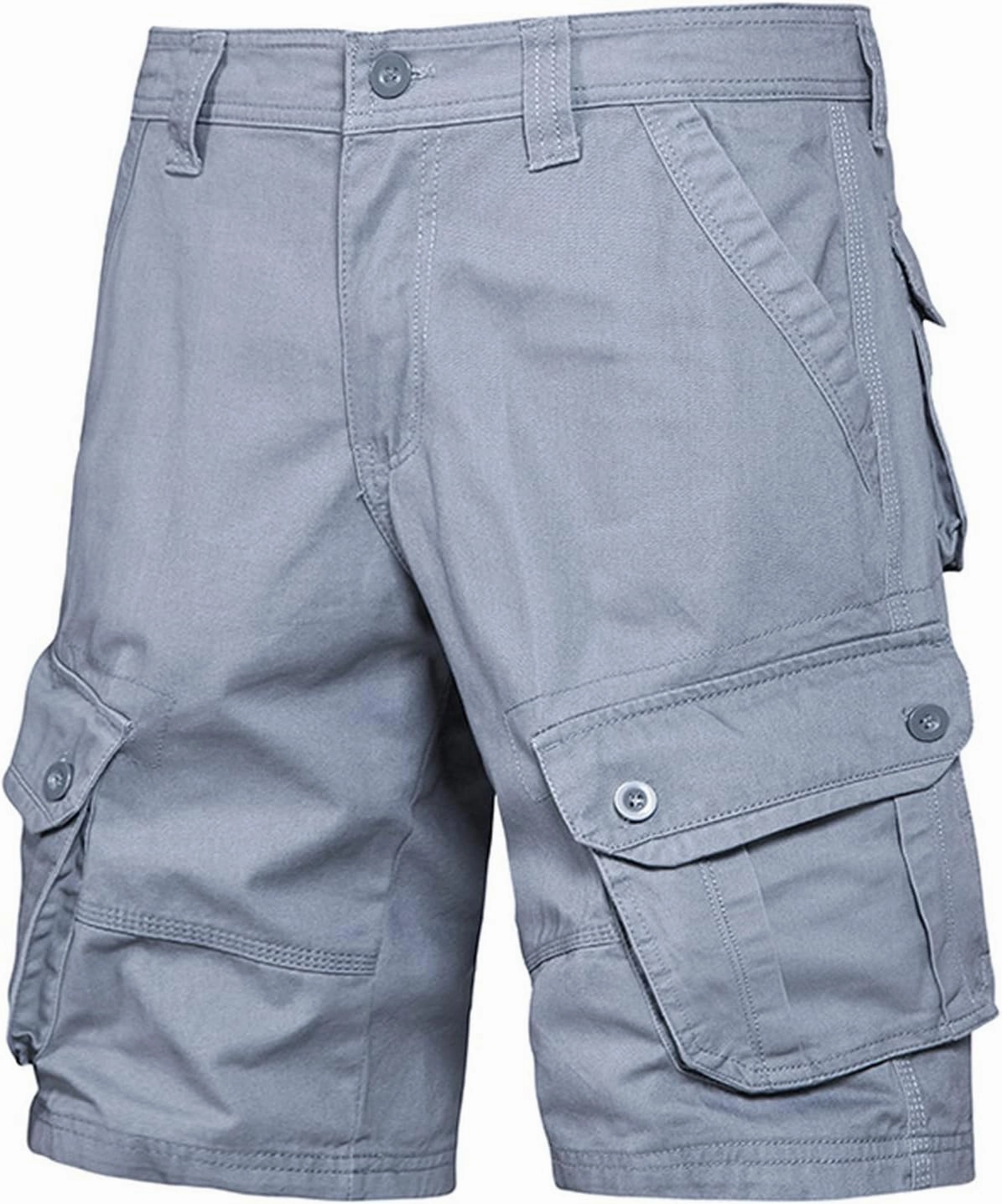 Big and Tall Sweat Shorts for Men Cotton Buckle Zipper Cargo Shorts Multi Pocket Casual Tooling Shorts Trendy Clothes