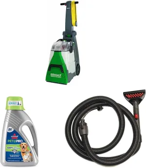 Bissell BigGreen Commercial BG10 Deep Cleaning 2 Motor Extractor Machine & Professional Pet Urine Eliminator   Oxy Carpet Cleaning Formula & Hose & Upholstery Tool 30G