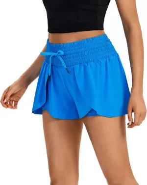 Blaosn Flowy Running Shorts for Women Gym Yoga Workout Athletic Tennis Golf High Waisted with Pockets Cute Clothes Summer