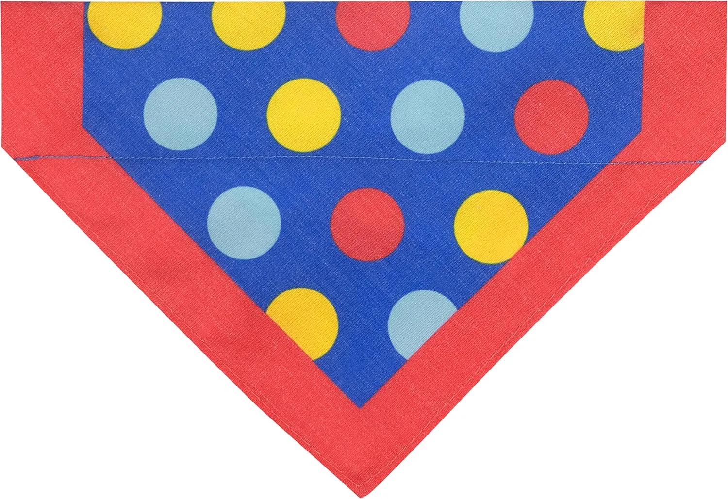 Blueberry Pet 7 Patterns Bold Polka Dots Vivid Red Cotton Blend Neckerchief Scarf Bandana Adjustable Dog Collar, Small, Neck 12"-16"