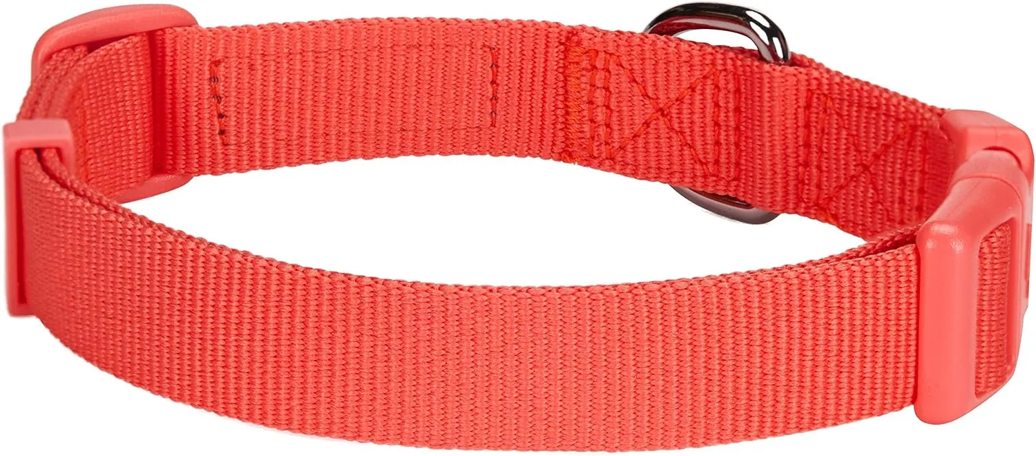 Blueberry Pet 7 Patterns Bold Polka Dots Vivid Red Cotton Blend Neckerchief Scarf Bandana Adjustable Dog Collar, Small, Neck 12"-16"
