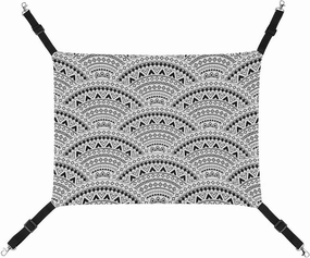 Boho Style Print Hanging Cat Bed Soft Breathable Pet Hammock for Cage Pet Sleeper for Kitten Ferret Puppy Rabbit