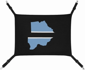 Botswana Flag Map Hanging Cat Bed Soft Breathable Pet Hammock for Cage Pet Sleeper for Kitten Ferret Puppy Rabbit