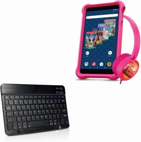 BoxWave Keyboard Compatible with Packard Bell airBook Tablet Disney Edition (10 in) - SlimKeys Bluetooth Keyboard, Portable Thin with Chiclet-Style Keys - Jet Black