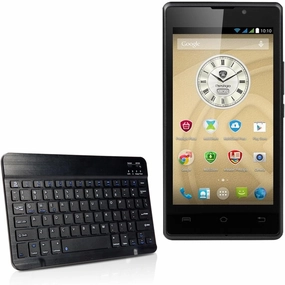 BoxWave Keyboard Compatible with Prestigio Wize A3 - SlimKeys Bluetooth Keyboard, Portable Thin with Chiclet-Style Keys - Jet Black