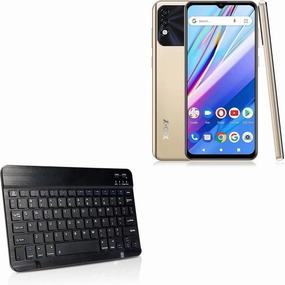BoxWave Keyboard Compatible with Xgody X60 Pro - SlimKeys Bluetooth Keyboard, Portable Thin with Chiclet-Style Keys - Jet Black