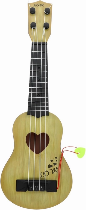 Boy Girl Mini Ukulele Toy Beige Four-string Musical Instrument for Boys and Girls Educational Play for Boys and Girls for Early Musical Development