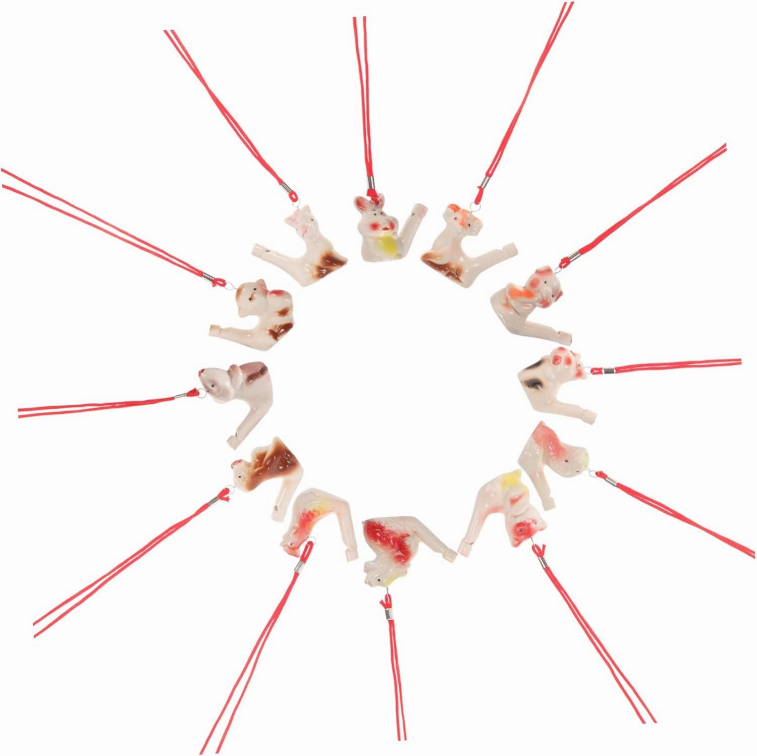 Boys and Girls Animal Shaped Whistle Toy Bird Water Whistle 12pcs Musical Education Toy