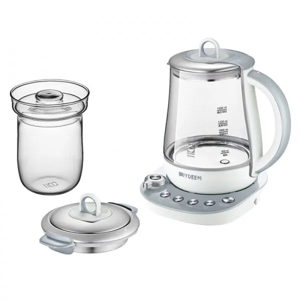 BUYDEEM K2683 Health-Care Beverage Tea Maker and Kettle, 9-in-1 Programmable Brew Cooker Master, 1.5 L