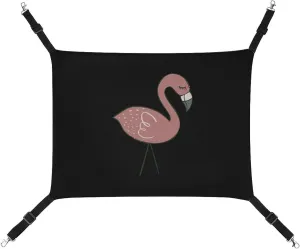 Campsite Flamingos Hanging Cat Bed Soft Breathable Pet Hammock for Cage Pet Sleeper for Kitten Ferret Puppy Rabbit