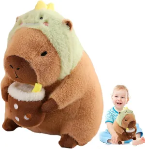 Capybara Plush Toy Pillow, 12" Cute Capybara Stuffed Animal, Soft Plushie Toy Doll Pillow for Girls & Boys, Kawaii Stuffed Animal Hugging Birthday Decorations Gifts