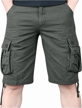 Cargo Shorts for Men Stretch Waist Multi Pocket Causal Tooling Shorts Outdoor Sport Regular Fit Cotton Hiking Shorts