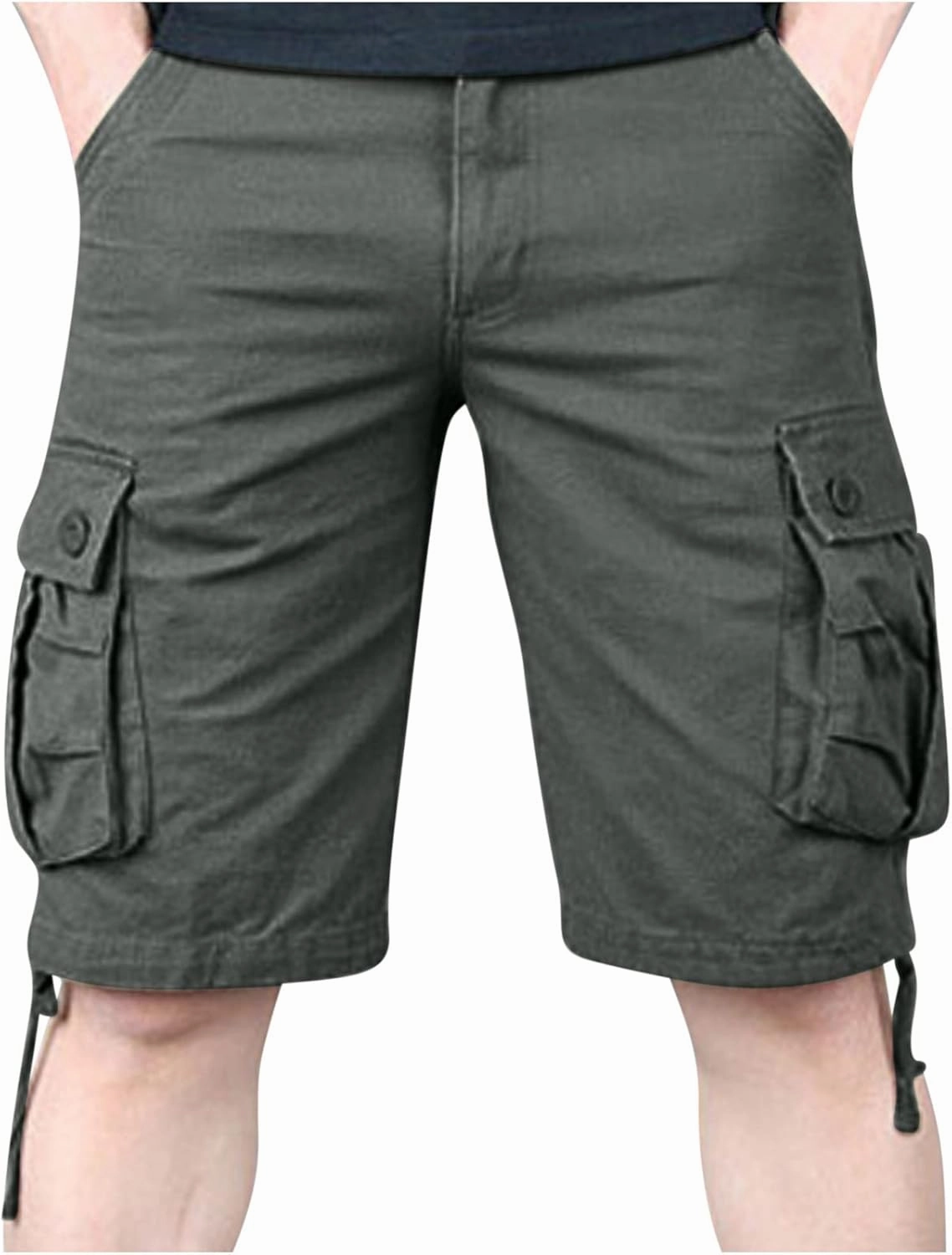Cargo Shorts for Men Stretch Waist Multi Pocket Causal Tooling Shorts Outdoor Sport Regular Fit Cotton Hiking Shorts