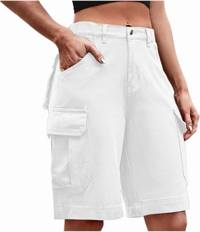 Cargo Shorts Women Plus Size Wide Leg Hiking Cargo Jogger Shorts High Waist Tactical Shorts Y2K Urban Work Shorts