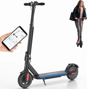 Caroma Electric Scooter, 350W/500W/750W Powerful Motor, 20/25/30 Miles Long Range, 20/25 Mph Top Speed, 9" Solid Tires, Folding E Scooter for Adults with Dual Braking, Cruise Control