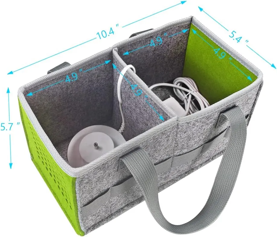 Carrying Case Travel Felt Bag Compatible with Toniebox Starter Set and Tonies Figurine (Gray Green)