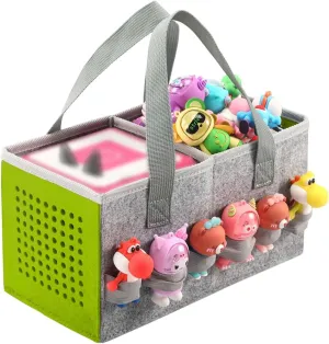 Carrying Case Travel Felt Bag Compatible with Toniebox Starter Set and Tonies Figurine (Gray Green)