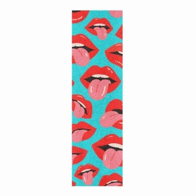 Cartoon Cute Lip Blue Designed Grip Tape roll for Skateboards Decorative Anti-Tearing Waterproof Grip Tape Cruiser Board lija para Skateboard 33×9 Inch