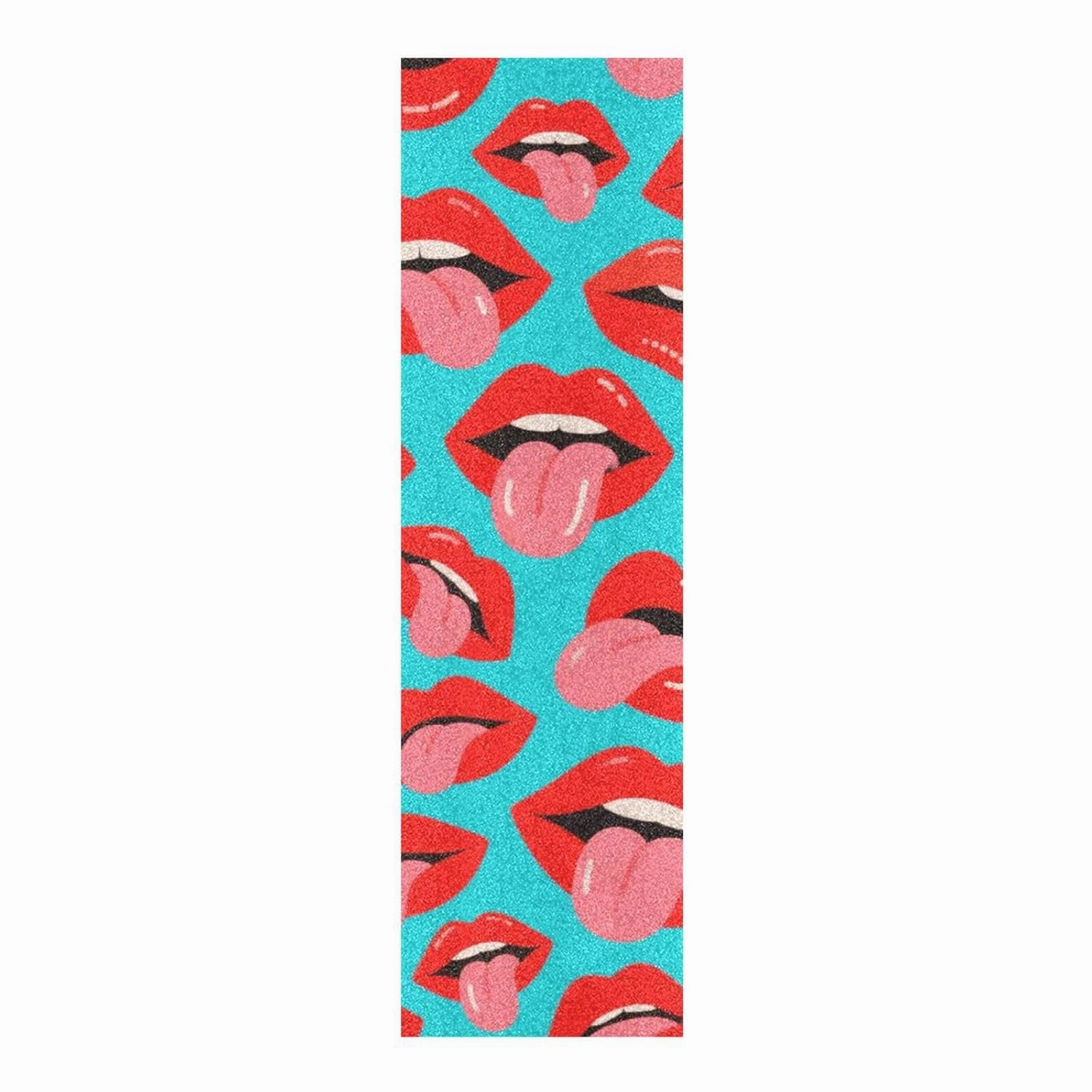 Cartoon Cute Lip Blue Designed Grip Tape roll for Skateboards Decorative Anti-Tearing Waterproof Grip Tape Cruiser Board lija para Skateboard 33×9 Inch