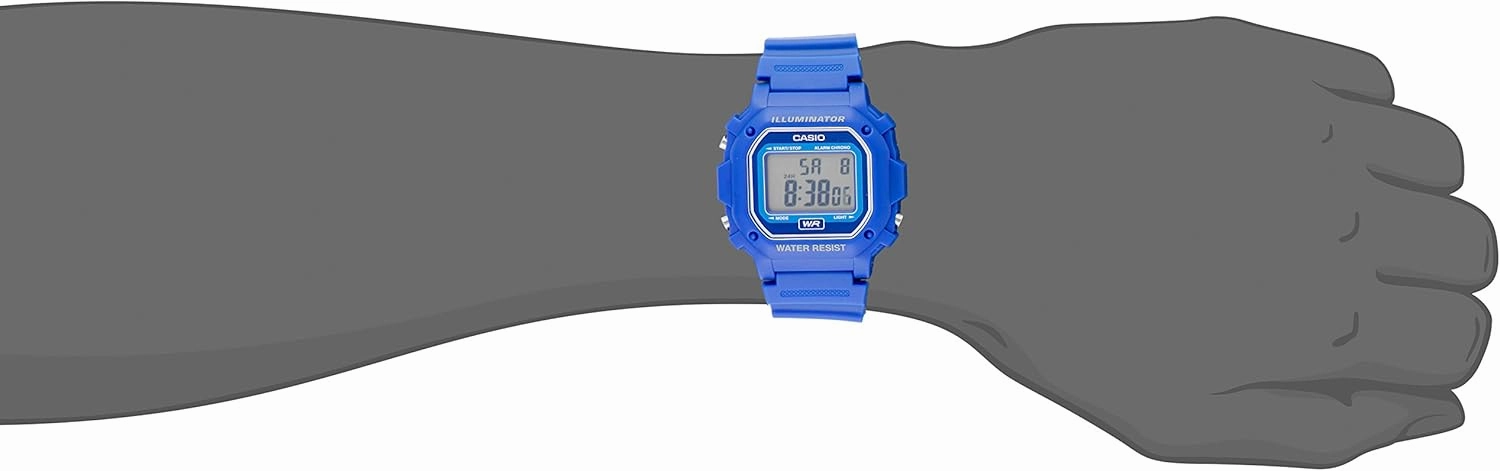 Casio F108WH Series | Men's Digital Watch | Illuminator | Water Resistant | LED Light | Daily Alarm | 1/100 SEC Stopwatch | 3 Hands (HR, Min, SEC) | Date/Day Display | Daily Alarm | 7 Year Battery