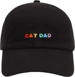 Cat Mom & Dad Hats for Proud Cat Parents | for Men & Women | Embroidered Text - Adjustable Fit - 100% Cotton