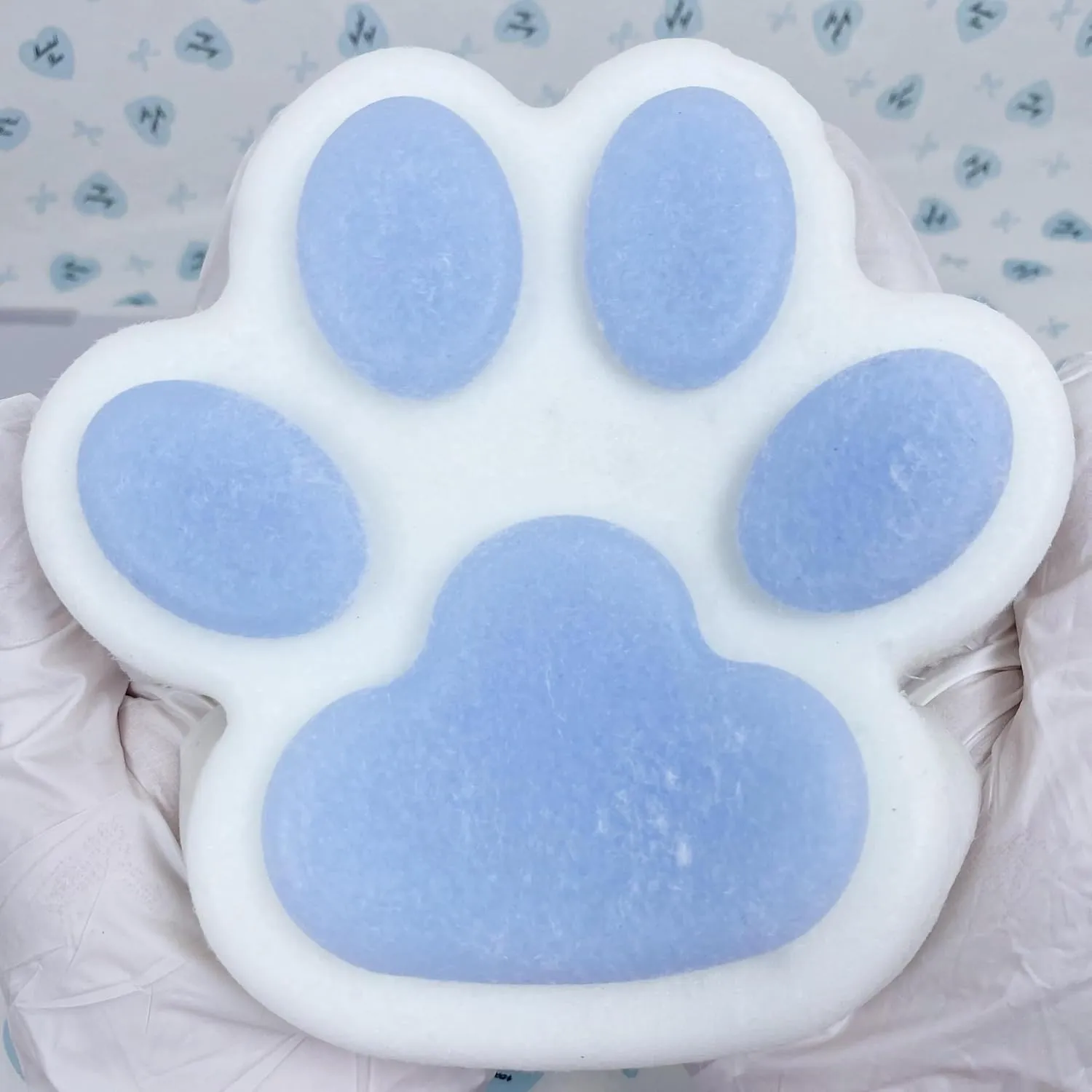 Cat Paw Squishy Big Fufu Squishies Giant Cat Paw Toy 5.5 Inch Large Paw Print Squishy Squeeze Toys Tangcii Pinch Family Silicone Stress Relief Cute Soft Sticky Toy for Adults Kids