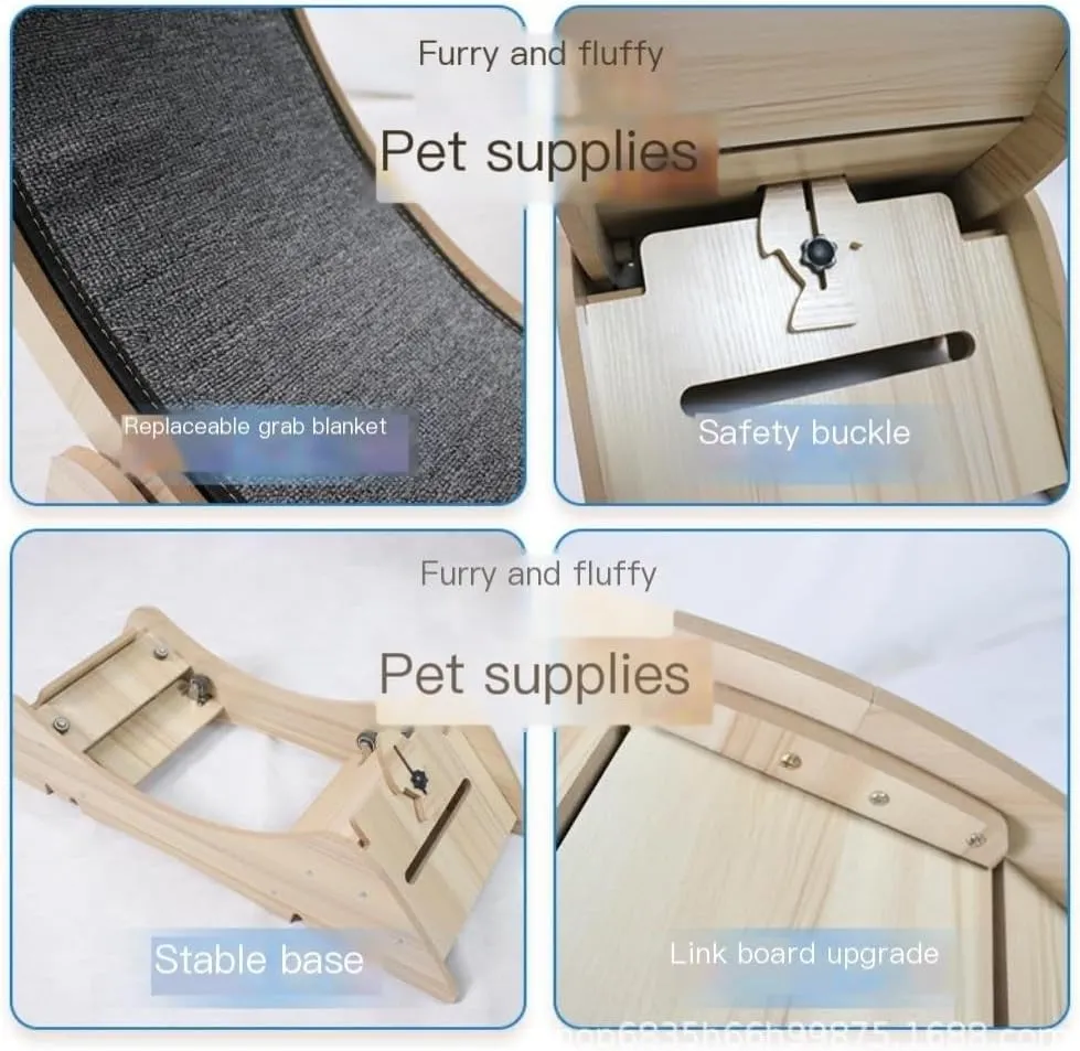 Cat Wheel Exerciser Cat Treadmill Silent Roller Pet Sports Fitness Claw Grinding Without Pinching Feet Cat Step Cat Climbing Frame Home Daily Exercise for Cats