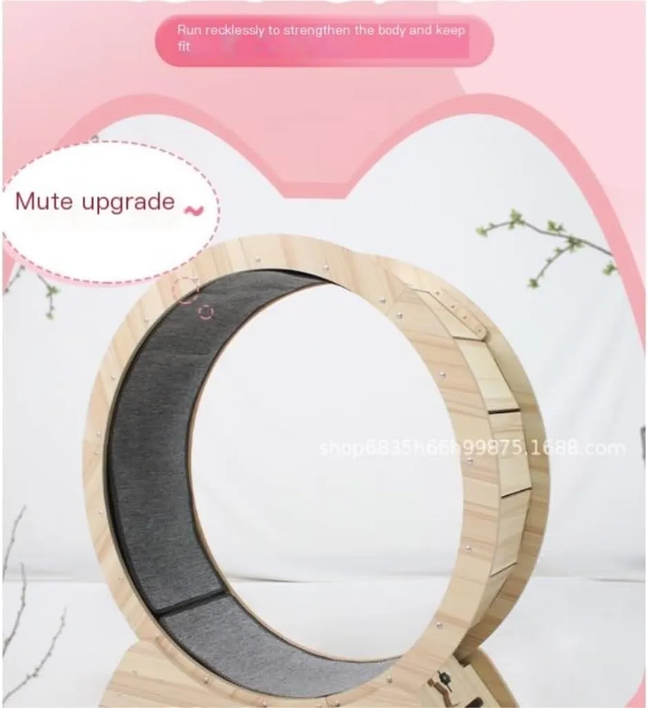 Cat Wheel Exerciser Cat Treadmill Silent Roller Pet Sports Fitness Claw Grinding Without Pinching Feet Cat Step Cat Climbing Frame Home Daily Exercise for Cats