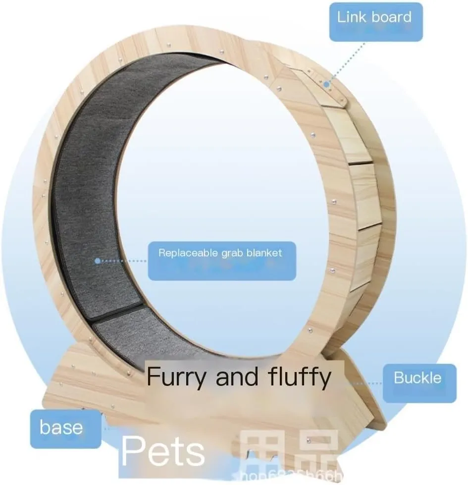 Cat Wheel Exerciser Cat Treadmill Silent Roller Pet Sports Fitness Claw Grinding Without Pinching Feet Cat Step Cat Climbing Frame Home Daily Exercise for Cats