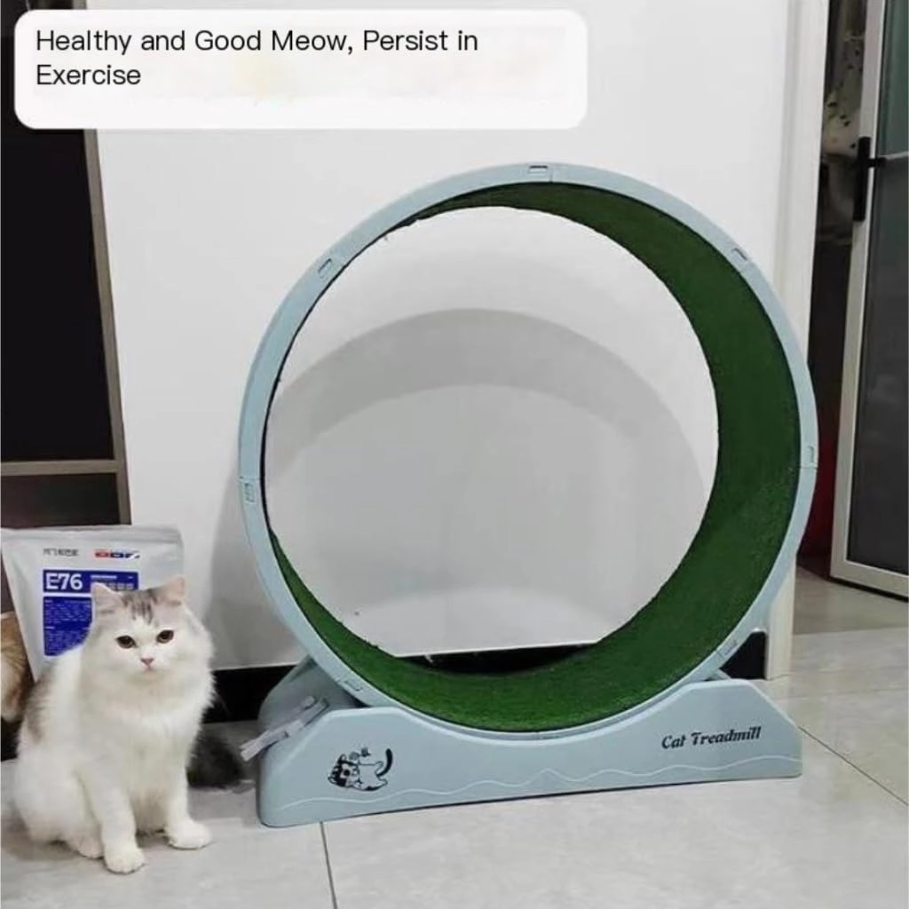 Cat Wheel Exerciser Cat Silent Roller Treadmill Sports Cat Running Wheel Plastic Claw Grinding No Foot Stuck Pet Cat Climbing Frame Daily Exercise for Cats(Pink)