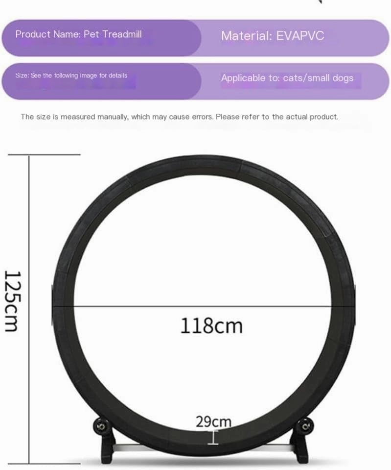 Cat Wheel Exerciser Cat Treadmill for Fitness and Weight Loss, Cat Roller for Grinding Claws, Silent Pet Treadmill for Cats, Cat Toys Daily Exercise for Cats