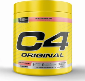 Cellucor C4 Original Pre Workout – Pre-Workout for Endurance, Focus & Performance with 200mg Caffeine, Beta-Alanine, Creatine Nitrate, L-Arginine & PeptiPump – Sugar Free, 25 Servings, Watermelon