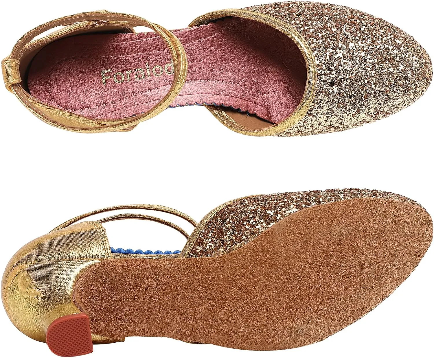 Character Shoes for Women, Woman Ballroom Dance Shoes, 1920s Flapper Shoes, Latin, Salsa, Party Dress Shoes Low Heels, Ankle Strap Pumps