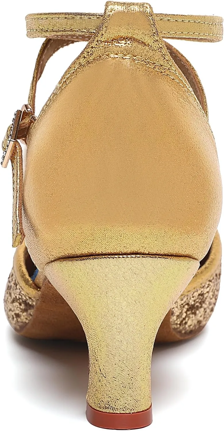 Character Shoes for Women, Woman Ballroom Dance Shoes, 1920s Flapper Shoes, Latin, Salsa, Party Dress Shoes Low Heels, Ankle Strap Pumps