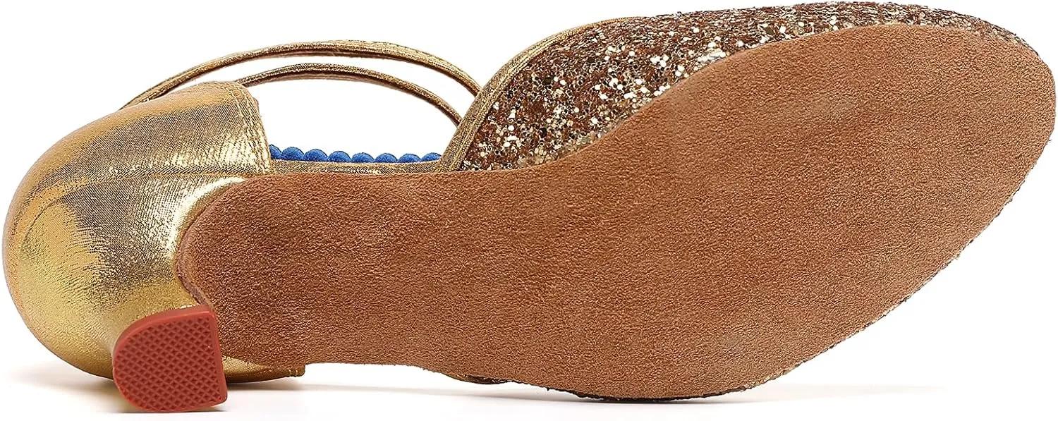 Character Shoes for Women, Woman Ballroom Dance Shoes, 1920s Flapper Shoes, Latin, Salsa, Party Dress Shoes Low Heels, Ankle Strap Pumps