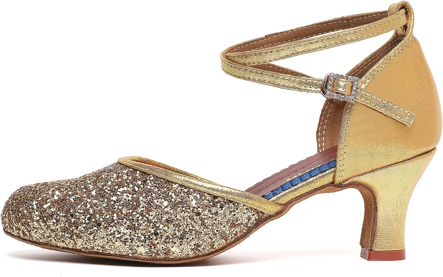 Character Shoes for Women, Woman Ballroom Dance Shoes, 1920s Flapper Shoes, Latin, Salsa, Party Dress Shoes Low Heels, Ankle Strap Pumps