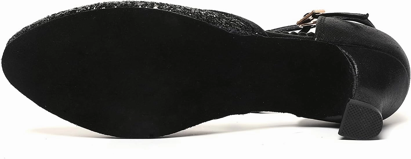 Character Shoes for Women, Woman Ballroom Dance Shoes, 1920s Flapper Shoes, Latin, Salsa, Party Dress Shoes Low Heels, Ankle Strap Pumps