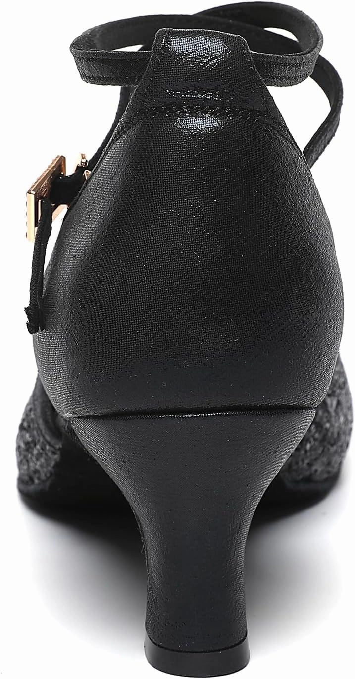 Character Shoes for Women, Woman Ballroom Dance Shoes, 1920s Flapper Shoes, Latin, Salsa, Party Dress Shoes Low Heels, Ankle Strap Pumps