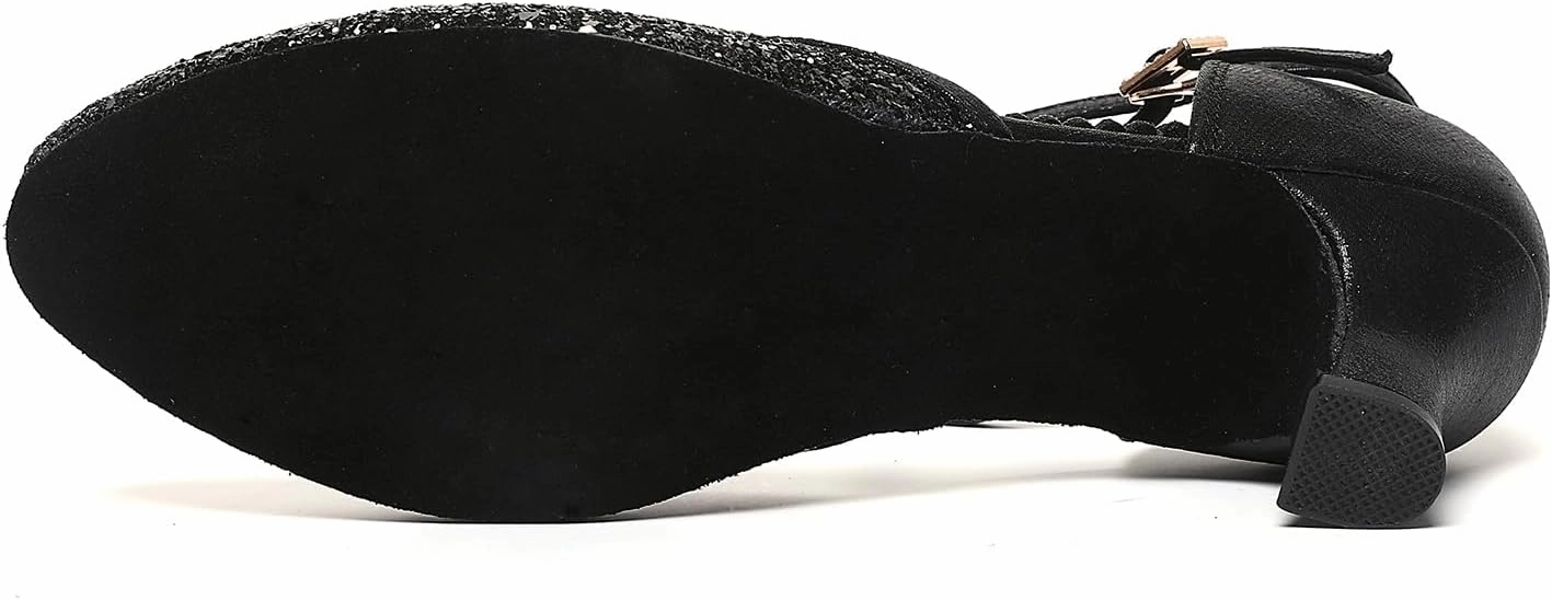 Character Shoes for Women, Woman Ballroom Dance Shoes, 1920s Flapper Shoes, Latin, Salsa, Party Dress Shoes Low Heels, Ankle Strap Pumps