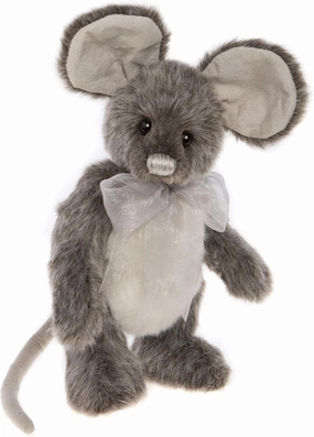 Charlie Bears – Yarg | Plush Collection, Mouse Teddy Bear, Grey, Collectable, Fully Jointed, Stuffed Animal, Handmade, Cute, Small