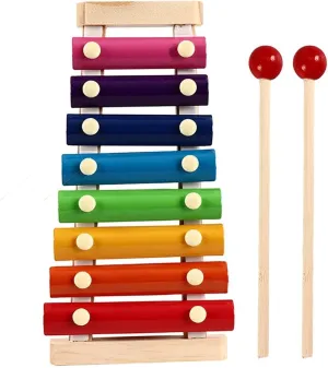 Children’s Xylophone, Best Holiday/Birthday DIY Gift Ideas for Mini Musicians,, Wooden Xylophone Toys with Child Safety mallets, Children’s Educational Musical Toys