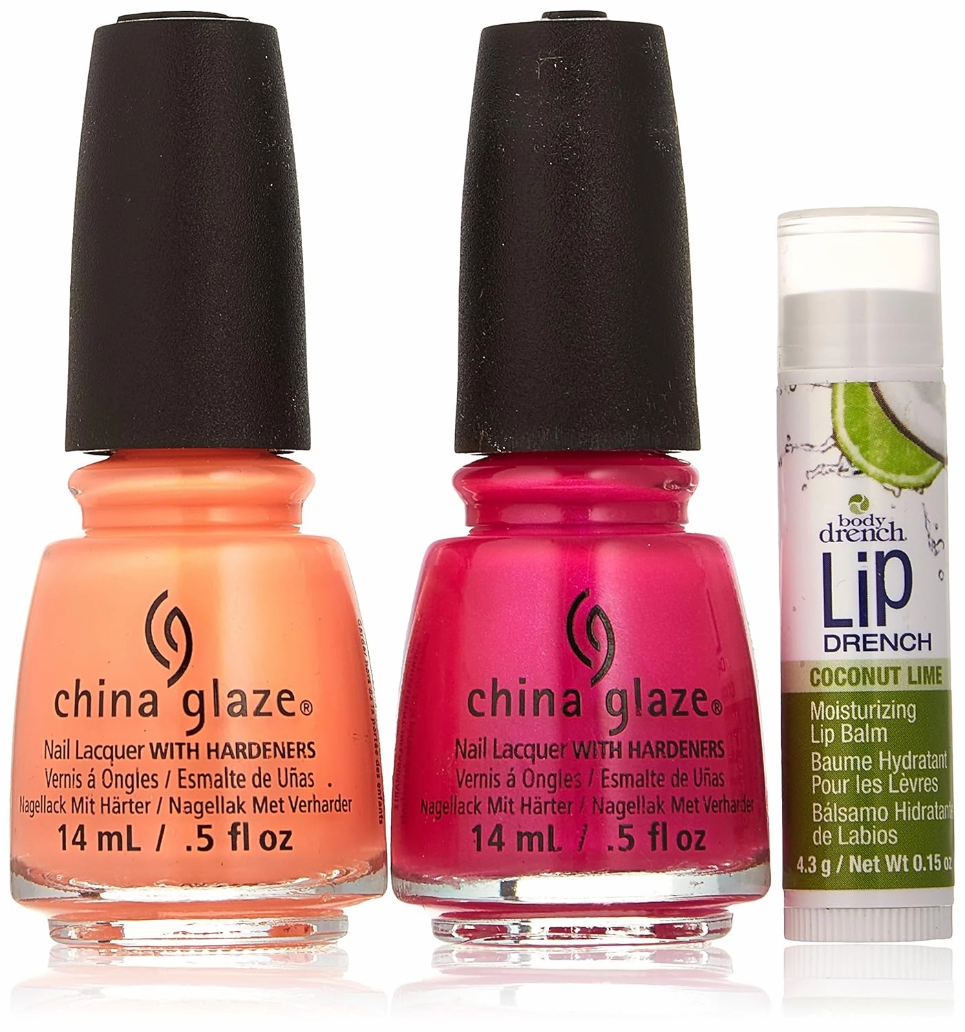China Glaze Summer Favorites Nail Polish Kit with Coconut Lime Lip Balm, Double Digits