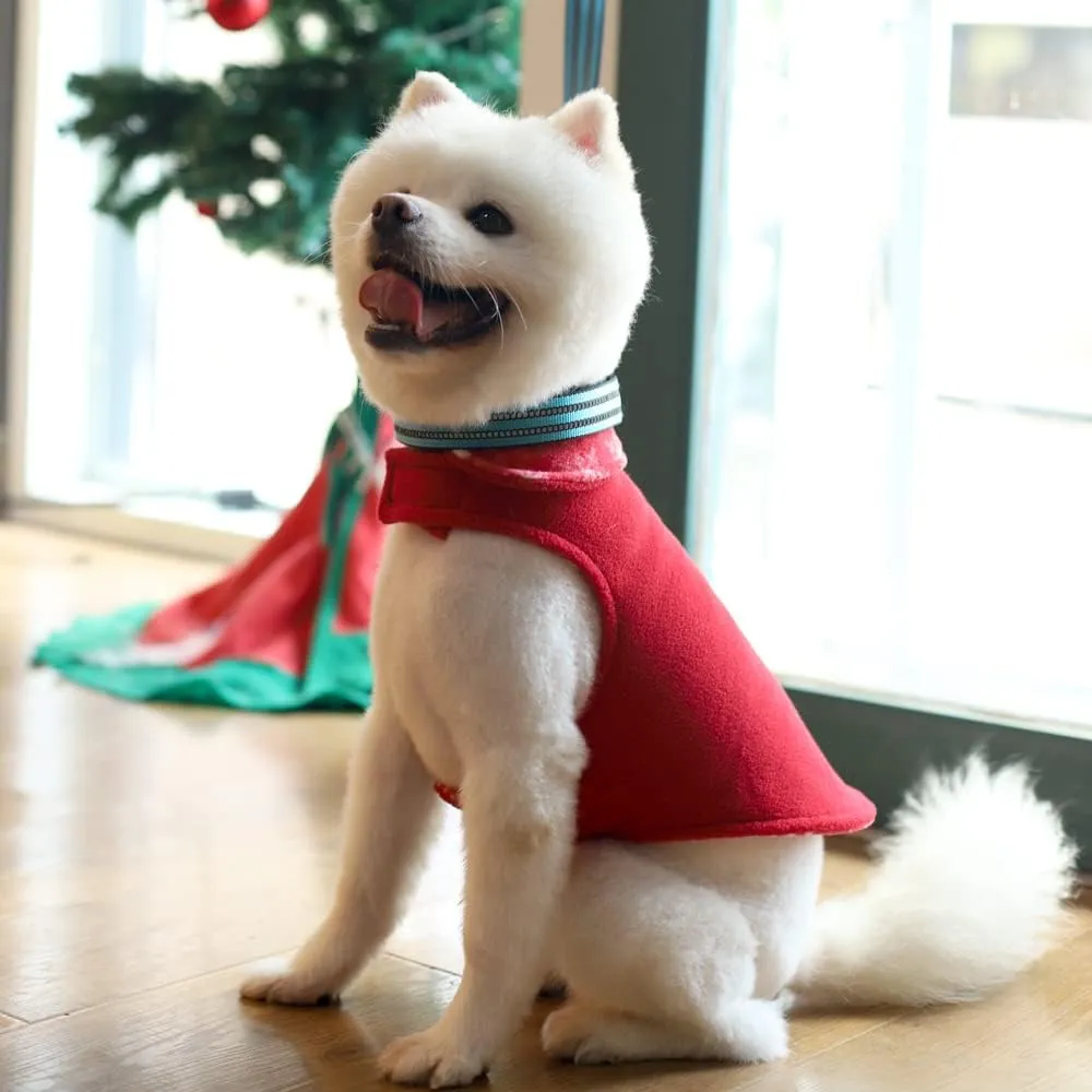 Christmas Dog Winter Coats Pet Sweater Reversible Dog Jacket Reflective Dog Vest Clothes Cold Weather Christmas Costume Dog Clothes for Small to Medium Sized Dogs and Cats（XL）