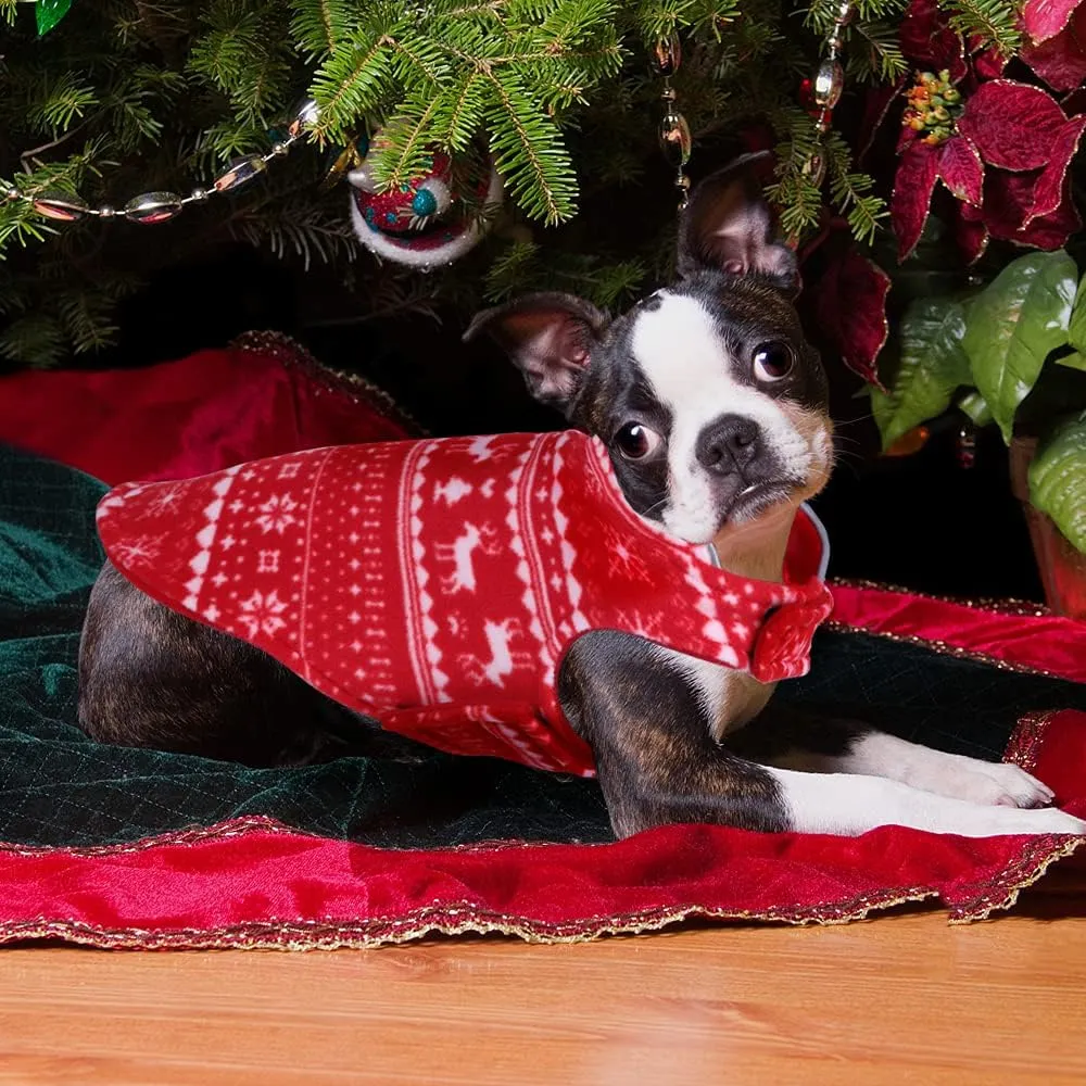 Christmas Dog Winter Coats Pet Sweater Reversible Dog Jacket Reflective Dog Vest Clothes Cold Weather Christmas Costume Dog Clothes for Small to Medium Sized Dogs and Cats（XL）