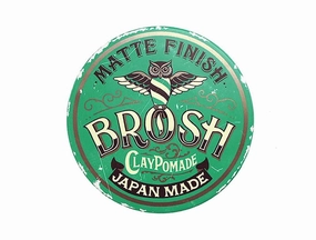 Clay Pomade for Men, 4 fl oz - Natural, Matte Look Hair Styling Pomade, Flexible Hold for All Hair Types, Subtle Menthol Fragrance, Water-Based Formula, Japanese Craftsmanship