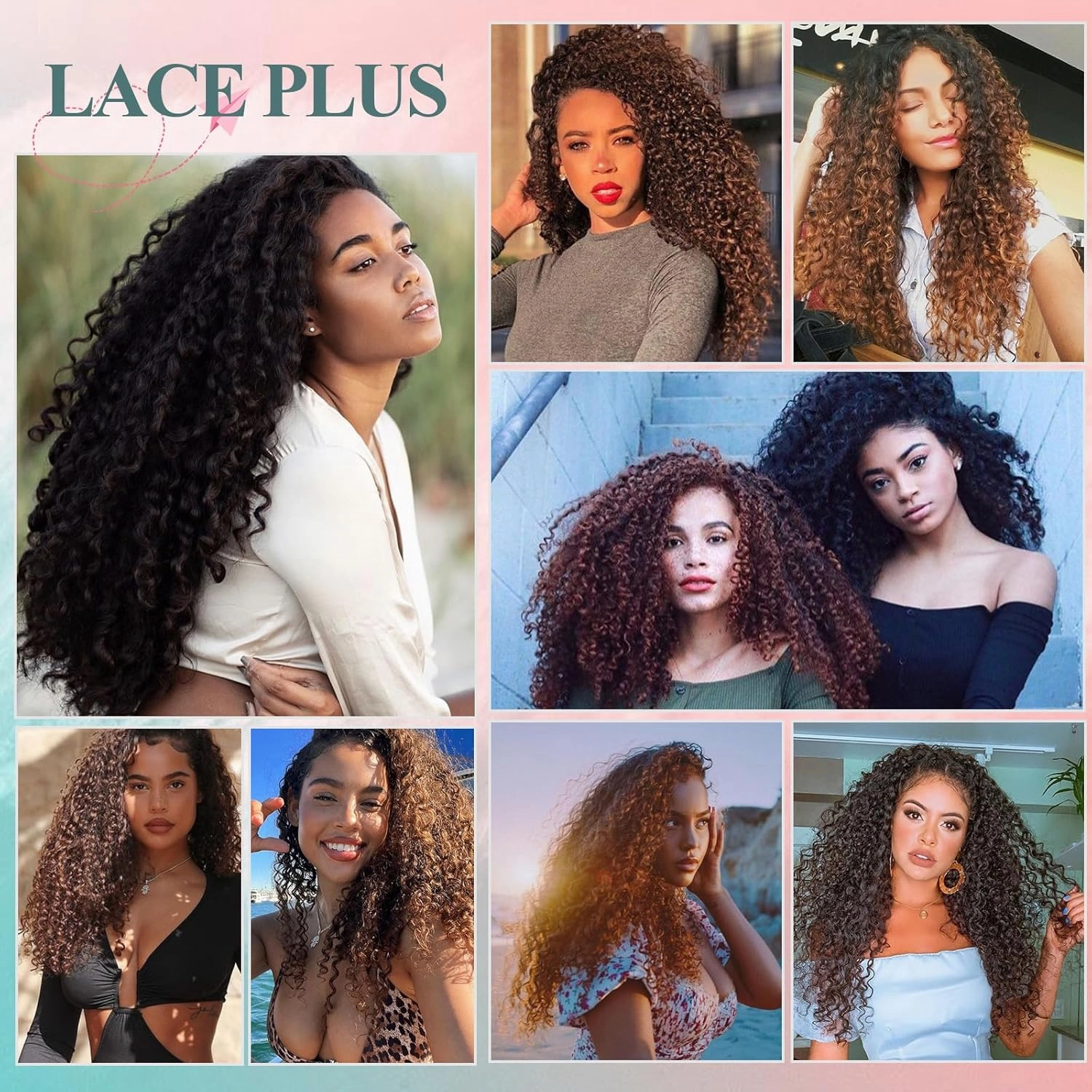 Clip In Curly Hair Extensions - 140G 7Pcs Synthetic Ombre Honey Blonde hair Extensions Jerry Curly Hair Extensions for Black Women clip in extensions Hairpieces (MT4/30# 24 Inch)(Pack of 7)