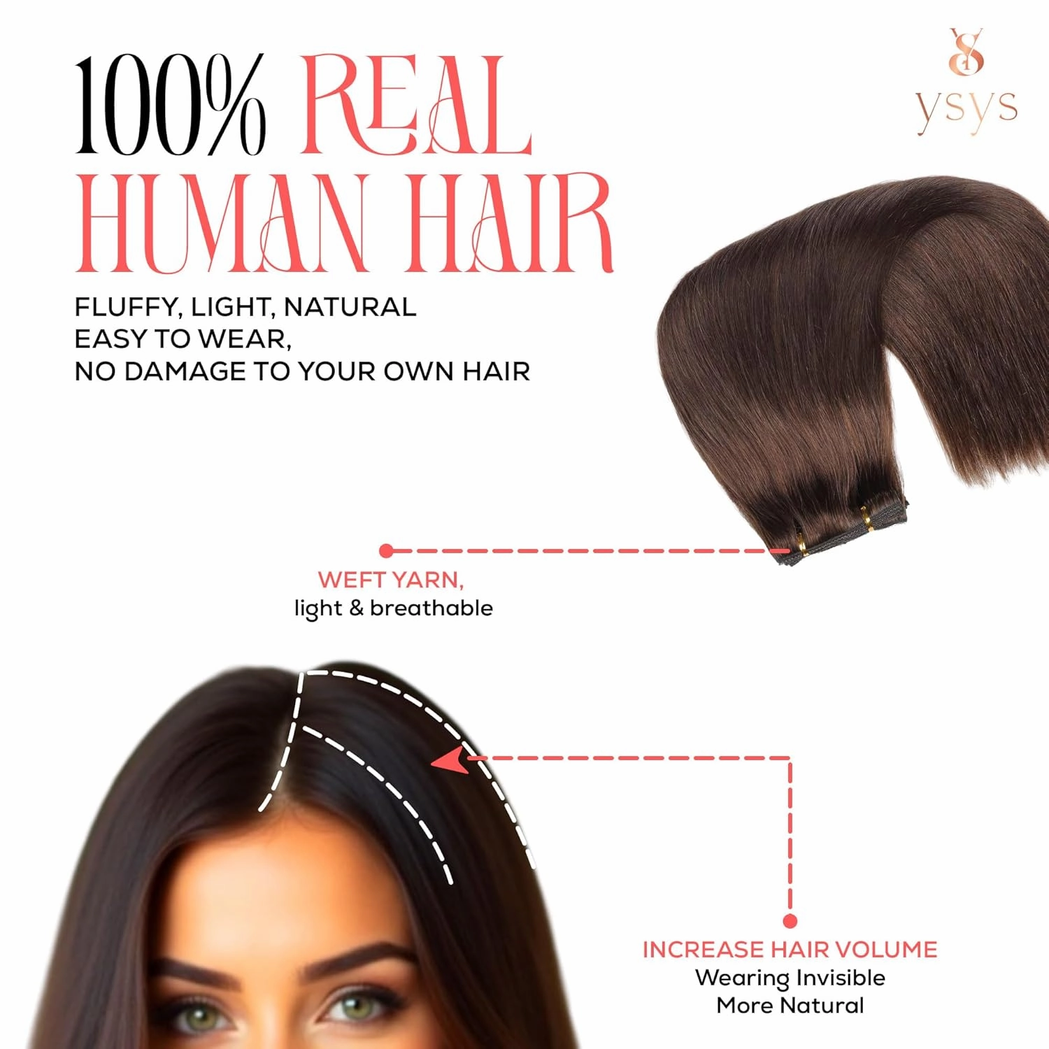 Clip in Hair Extensions - 100% Human Hair Remy Hair Extensions for Women - 7 Pieces, 120g Seamless Clip ins for Extra Volume/Style - Natural Straight (Darkest Brown #2, 18 inches)
