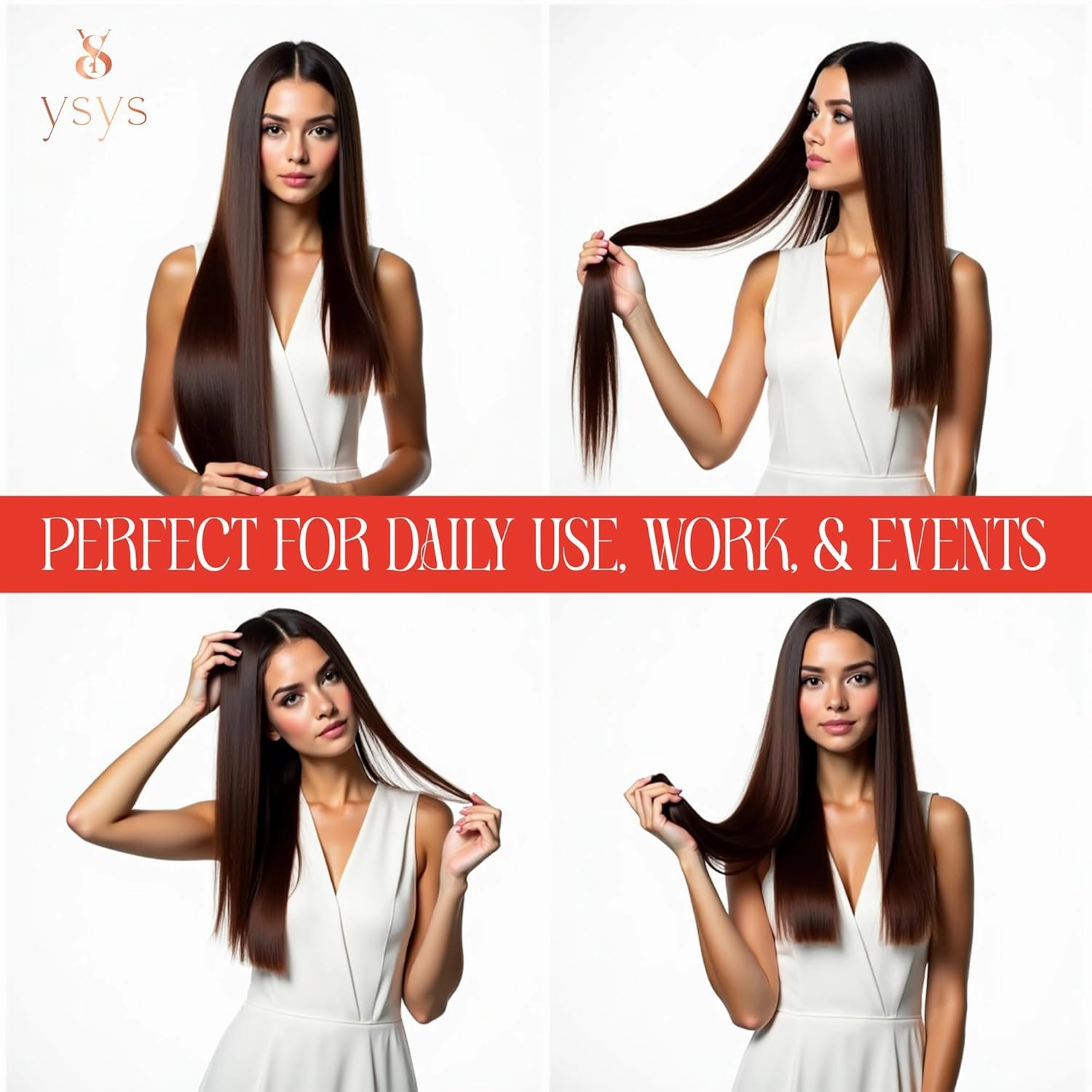 Clip in Hair Extensions - 100% Human Hair Remy Hair Extensions for Women - 7 Pieces, 120g Seamless Clip ins for Extra Volume/Style - Natural Straight (Darkest Brown #2, 18 inches)